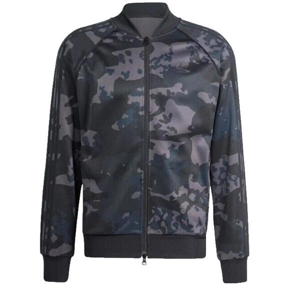 adidas Originals Superstar Track Top Jacket Black Gray Camo IS0252